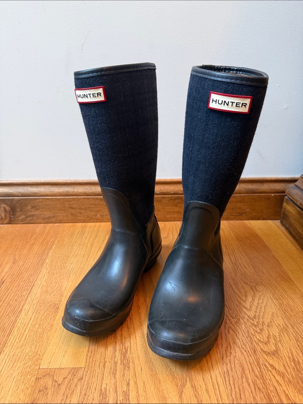 Hunter Arlen Plaid Wool Tall Rain Boots Unisex EU 38 Female Size 7 Male Size 6 - Picture 13 of 14